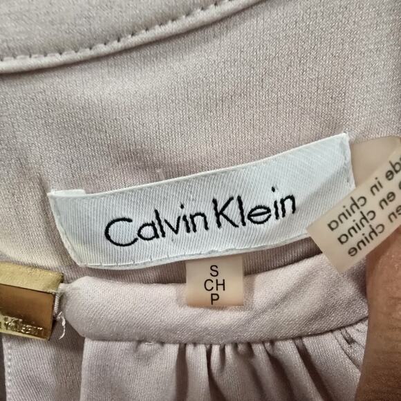 Calvin Klein Animal Print Blouse Womens Long Sleeve Draped Front Top Casual S - Picture 10 of 14